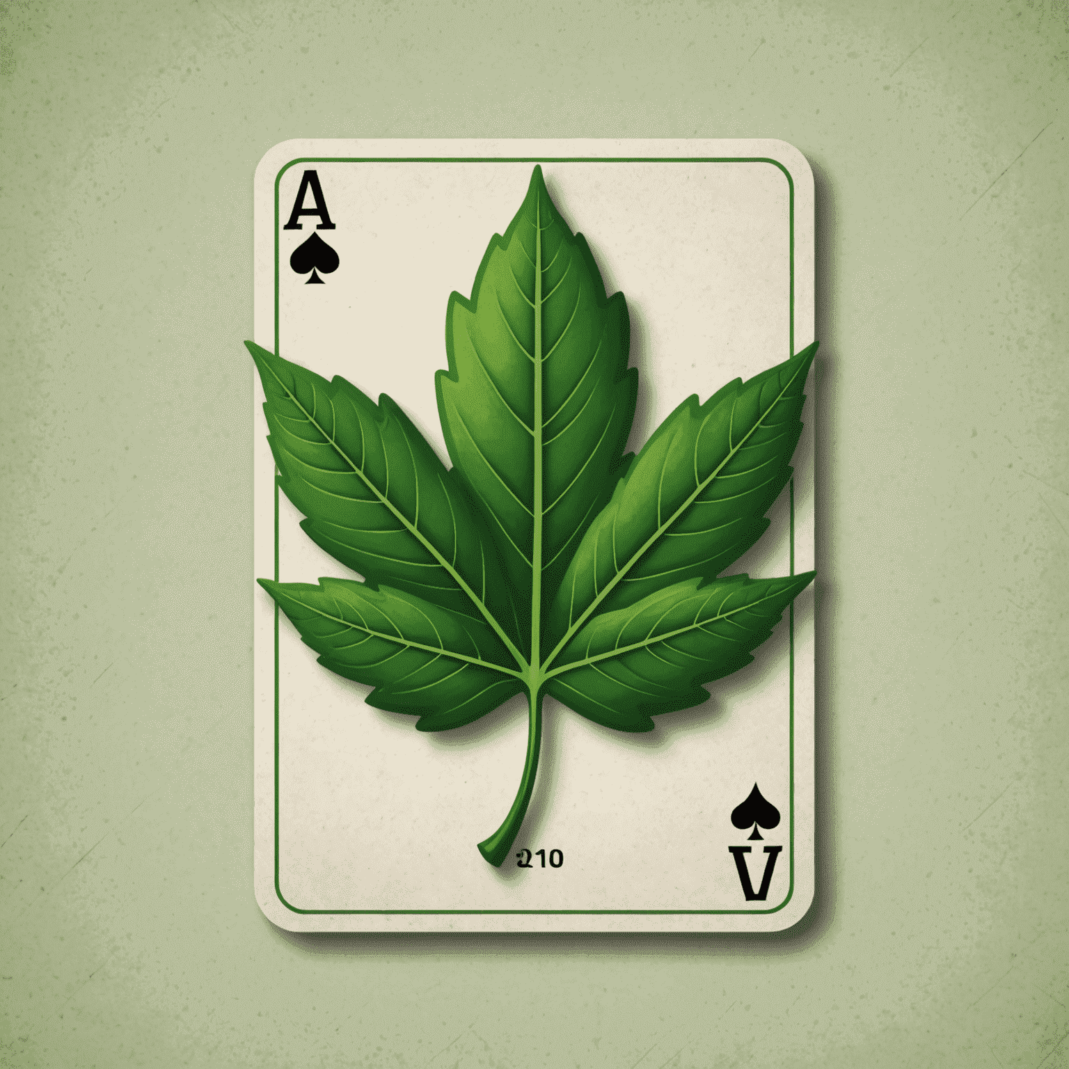 AviaPlinClub Logo - A stylized green leaf with playing card symbols