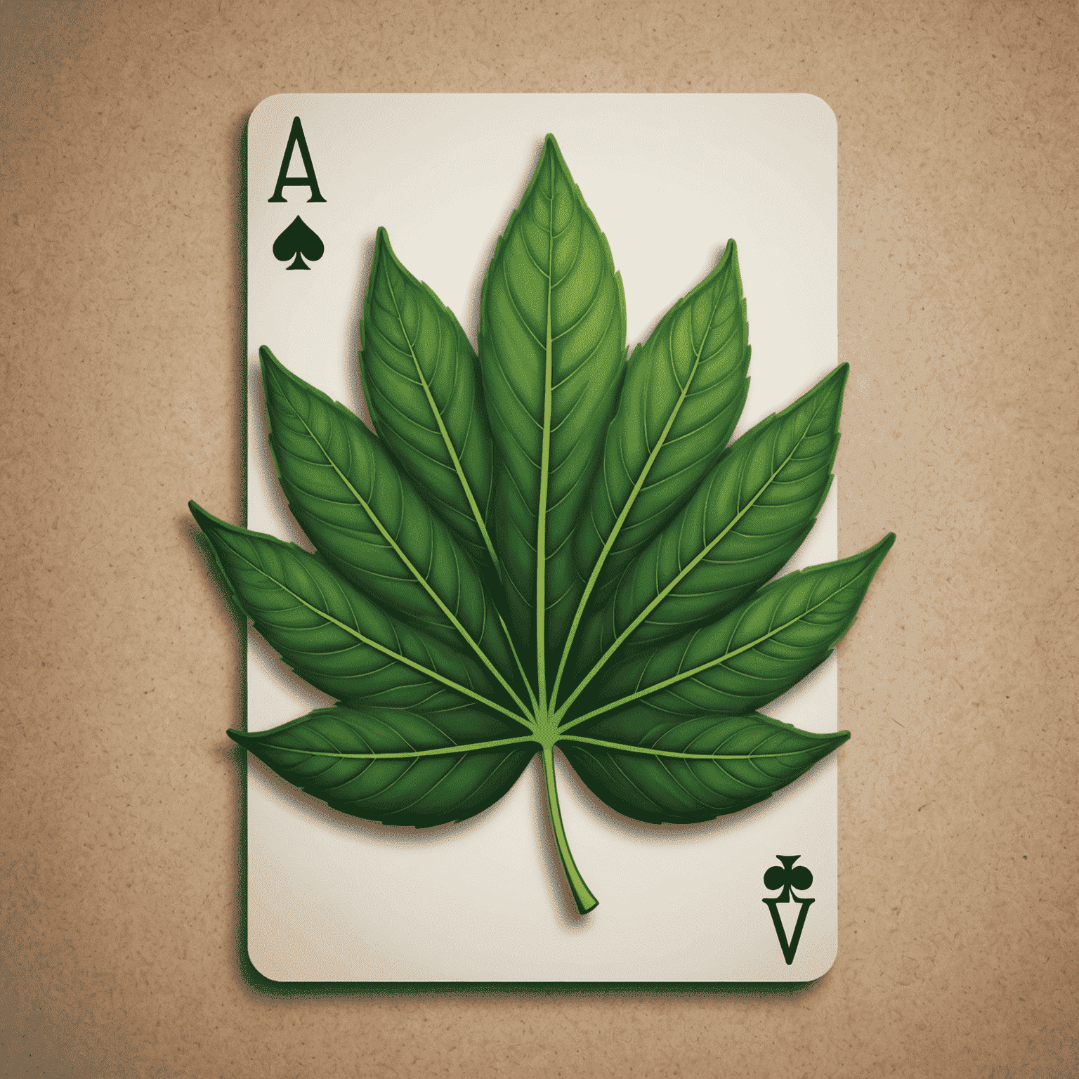 AviaPlinClub Logo - A stylized green leaf with playing card symbols