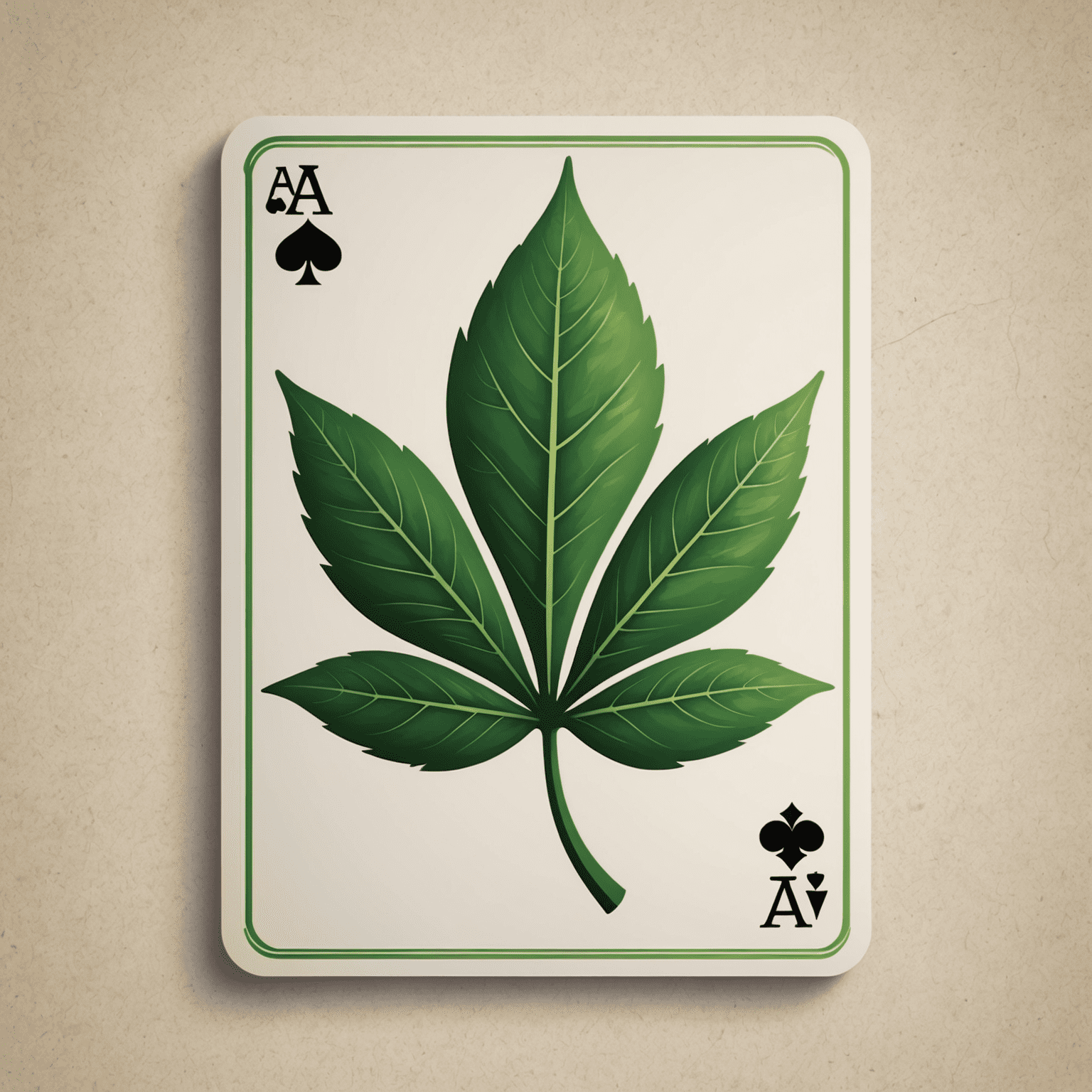 AviaPlinClub Logo - A stylized green leaf with playing card symbols