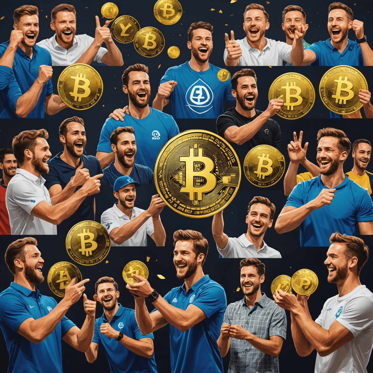 A collage of happy players celebrating their big virtual currency wins in Avia and Plink games