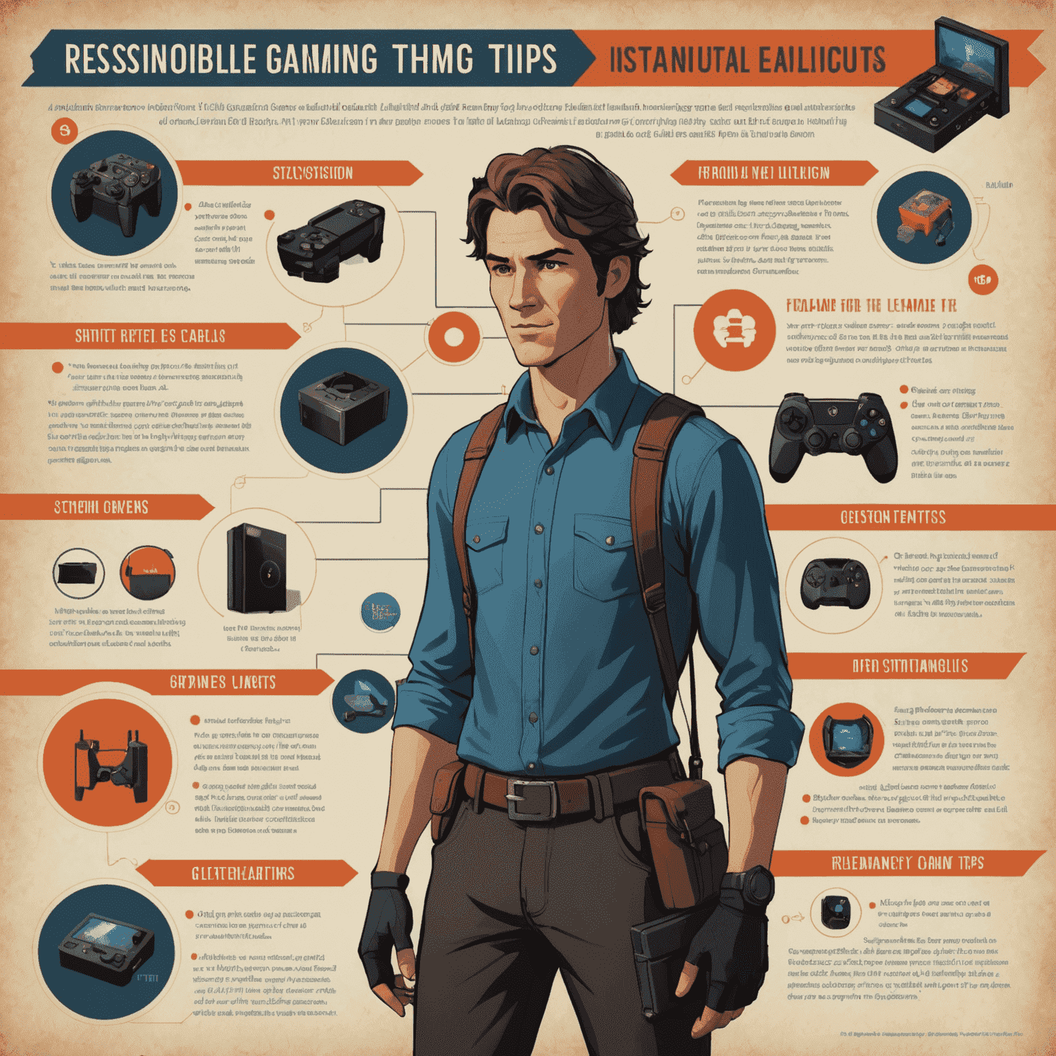 Infographic showing responsible gaming tips and self-exclusion options